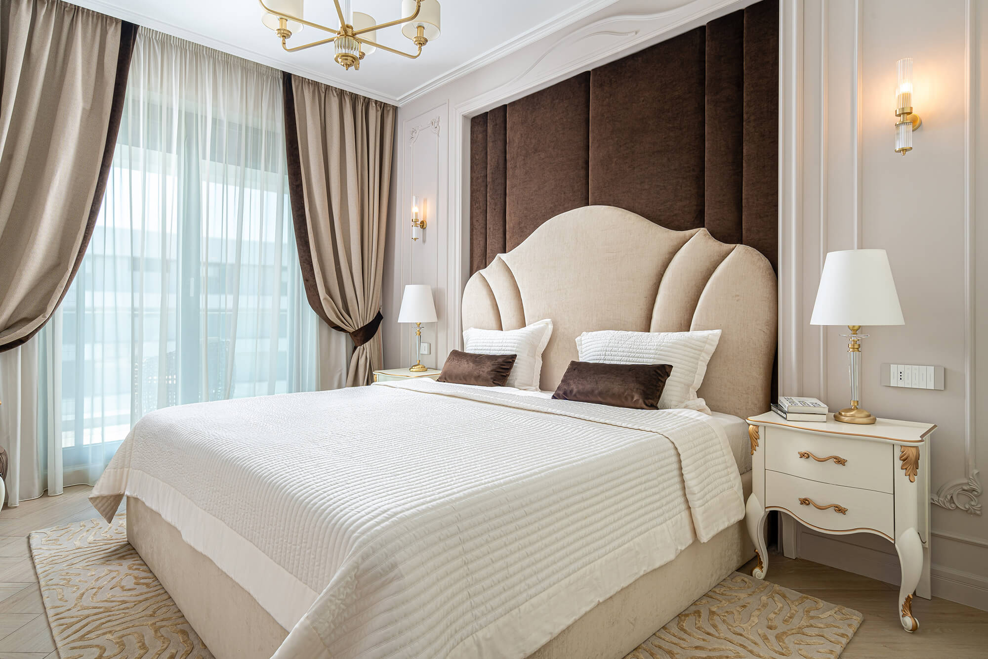 design interior apartament lux premium mamaia clasic dormitor matrimonial