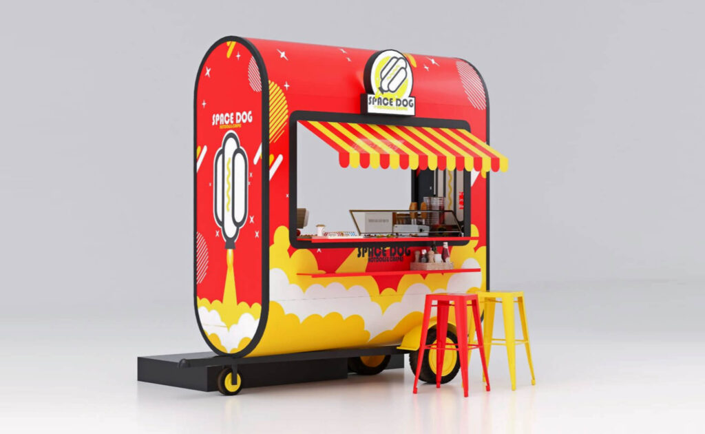 design food truck brand identity stand