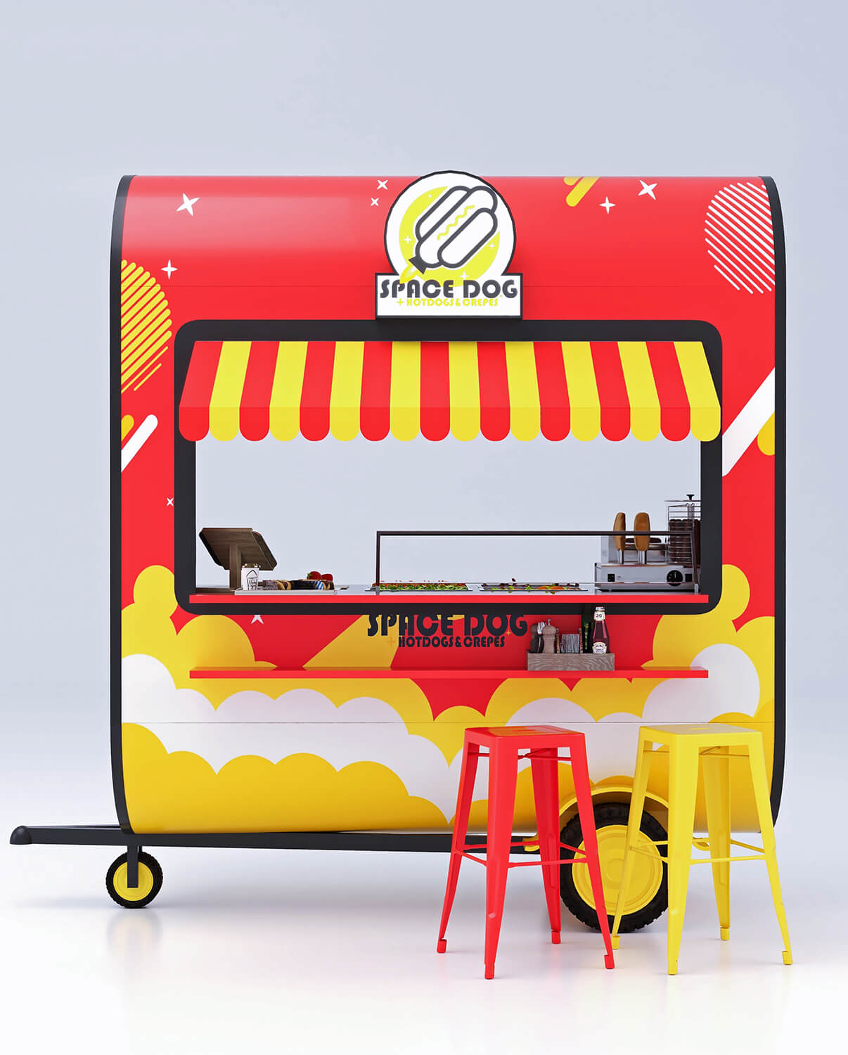 design food truck brand identity stand