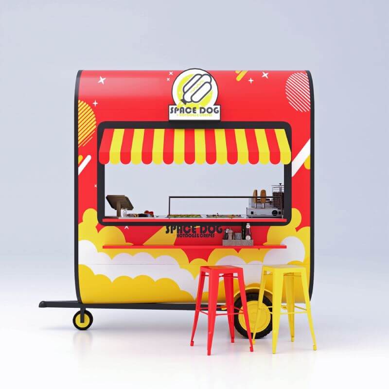 SpaceDog stand hot-dog exterior